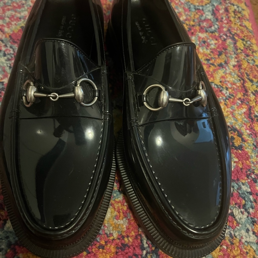 Gucci rubber dress loafers size 7.5 UK 7
